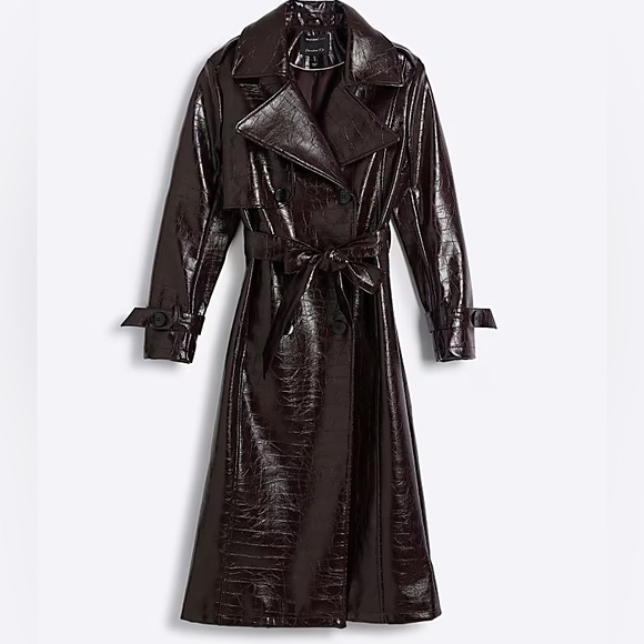 River Island croc trench coat - Picture 3 of 5